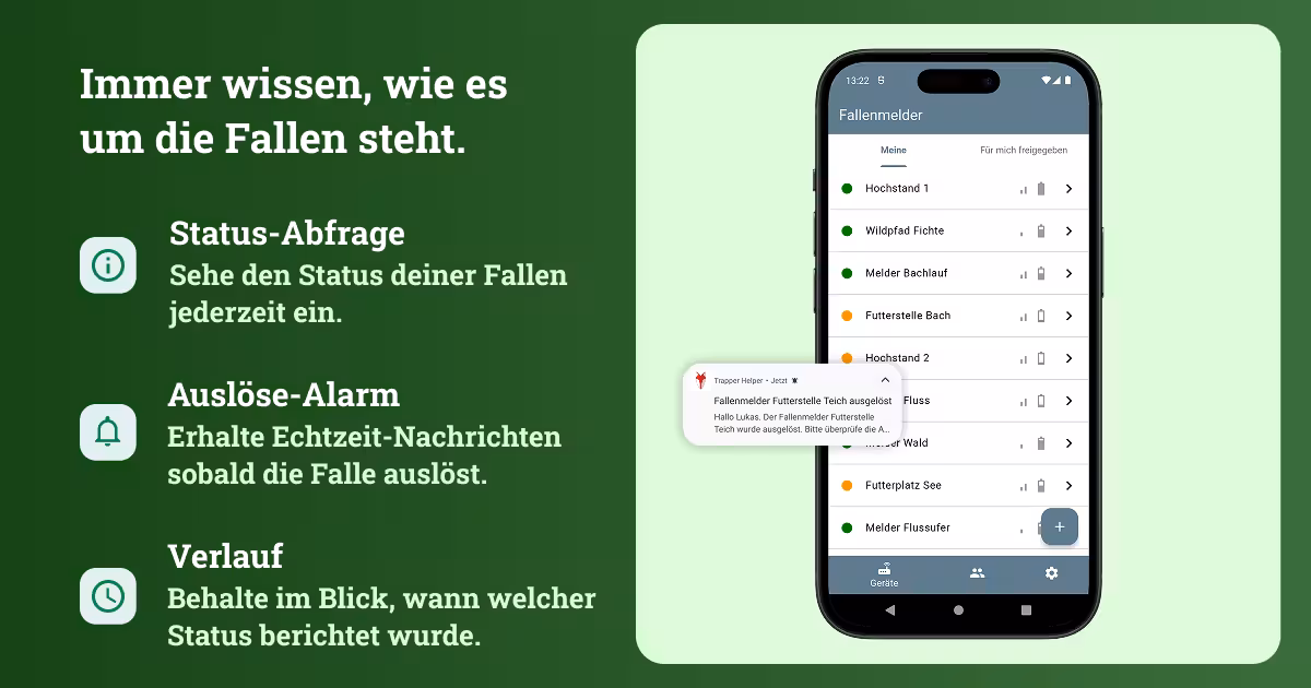 Trapper Helper Fallenmelder