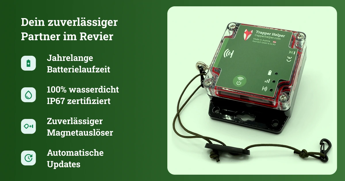 Trapper Helper Fallenmelder - Dien zuverlässiger Partner im Revier Trapper Helper Fallenmelder - Dien zuverlässiger Partner im Revier
