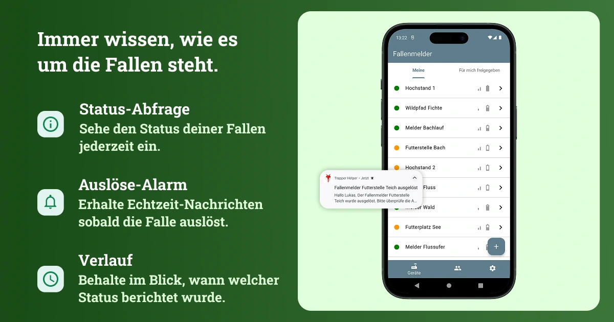 Trapper Helper Fallenmelder