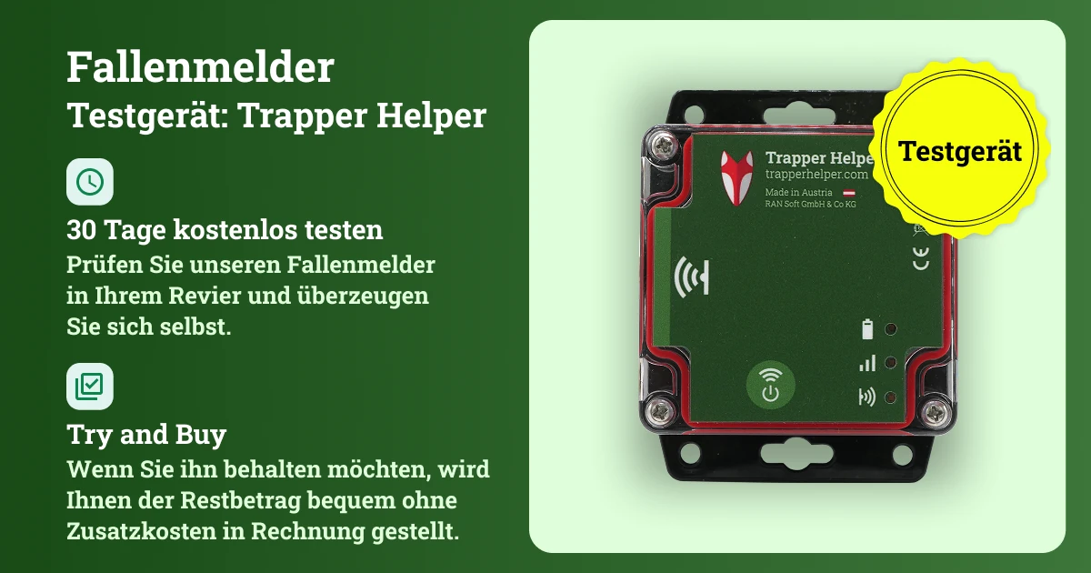 Testgerät: Trapper Helper Fallenmelder